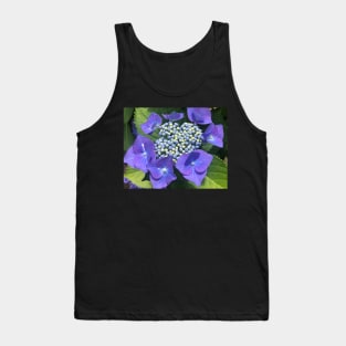 Open Hearted Blue Hydrangea Tank Top